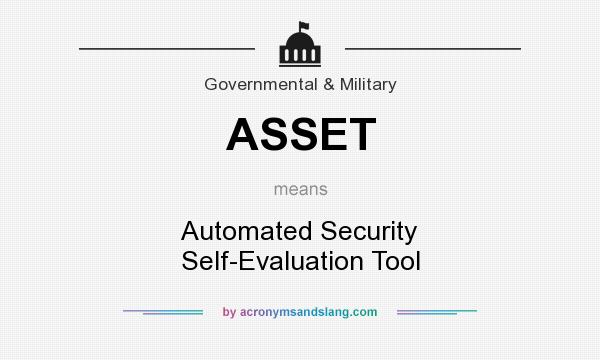 What does ASSET mean? It stands for Automated Security Self-Evaluation Tool