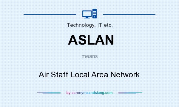 What does ASLAN mean? It stands for Air Staff Local Area Network