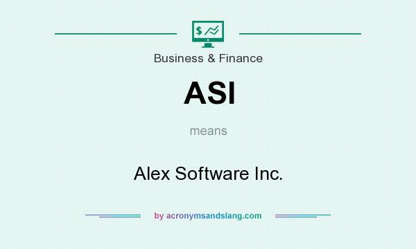 What does ASI mean? It stands for Alex Software Inc.