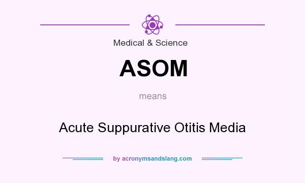 What does ASOM mean? It stands for Acute Suppurative Otitis Media
