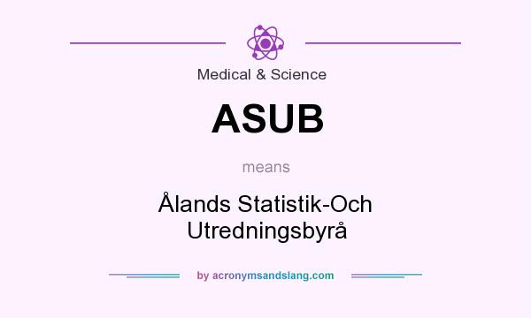 What does ASUB mean? It stands for Ålands Statistik-Och Utredningsbyrå