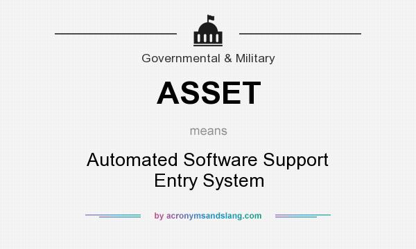 What does ASSET mean? It stands for Automated Software Support Entry System