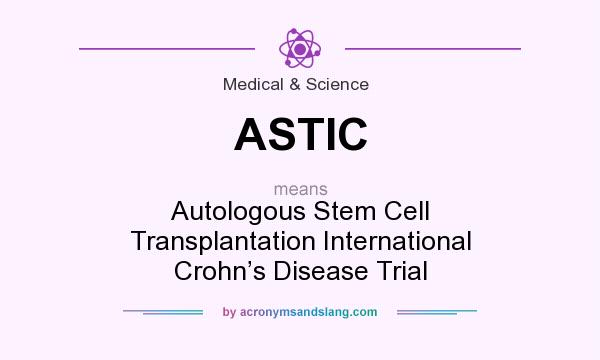 What does ASTIC mean? It stands for Autologous Stem Cell Transplantation International Crohn’s Disease Trial