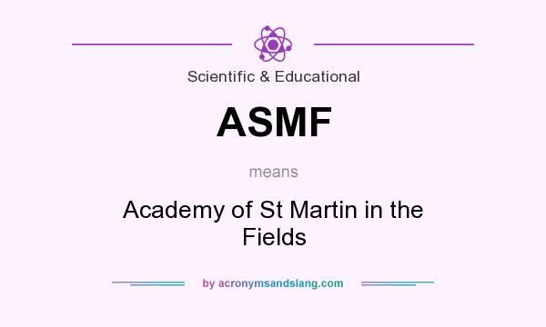 What does ASMF mean? It stands for Academy of St Martin in the Fields