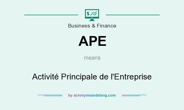 What does APE mean? It stands for Activité Principale de l`Entreprise