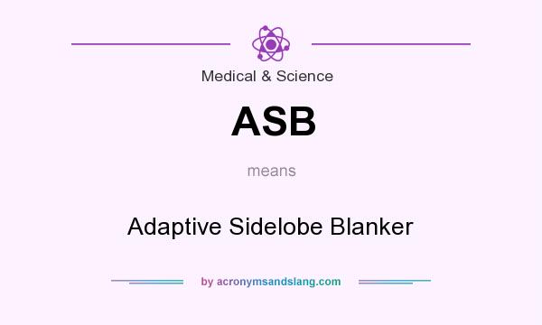 What does ASB mean? It stands for Adaptive Sidelobe Blanker