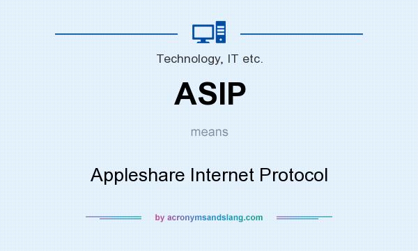 What does ASIP mean? It stands for Appleshare Internet Protocol