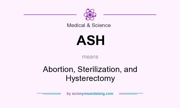 What does ASH mean? It stands for Abortion, Sterilization, and Hysterectomy