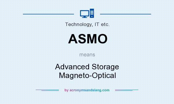 What does ASMO mean? It stands for Advanced Storage Magneto-Optical