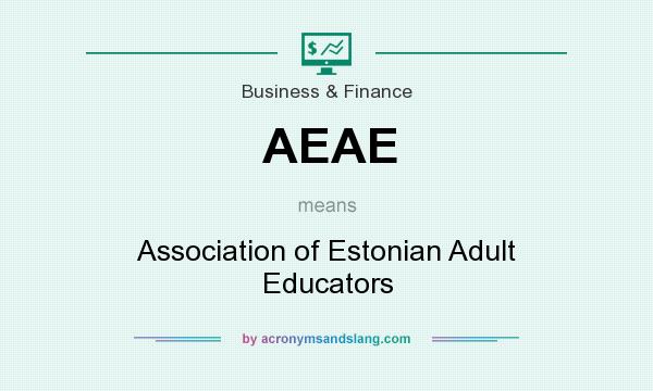 What does AEAE mean? It stands for Association of Estonian Adult Educators