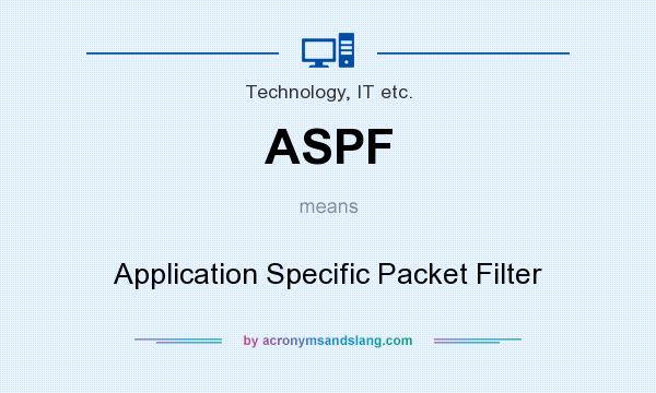 What does ASPF mean? It stands for Application Specific Packet Filter