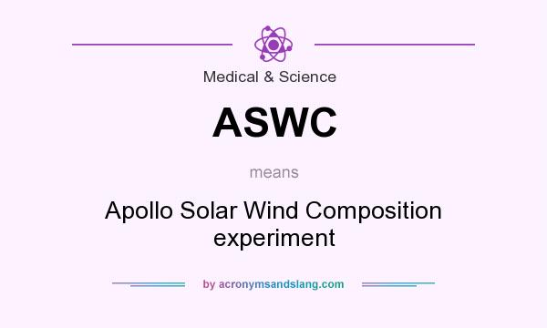 What does ASWC mean? It stands for Apollo Solar Wind Composition experiment