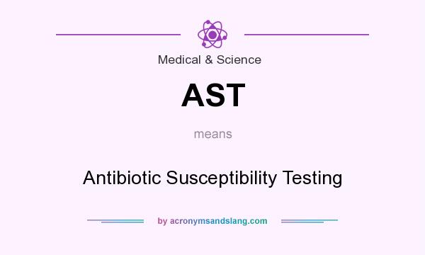 What does AST mean? It stands for Antibiotic Susceptibility Testing