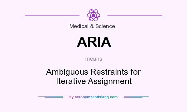 What does ARIA mean? It stands for Ambiguous Restraints for Iterative Assignment