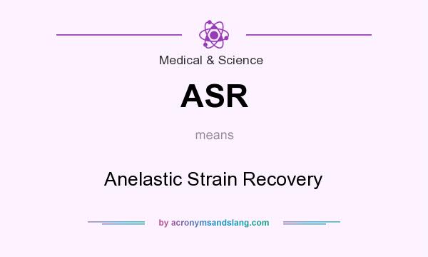 What does ASR mean? It stands for Anelastic Strain Recovery