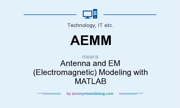 What does AEMM mean? It stands for Antenna and EM (Electromagnetic) Modeling with MATLAB