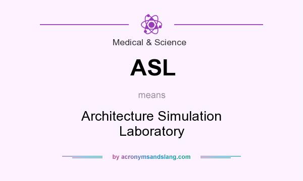 What does ASL mean? It stands for Architecture Simulation Laboratory