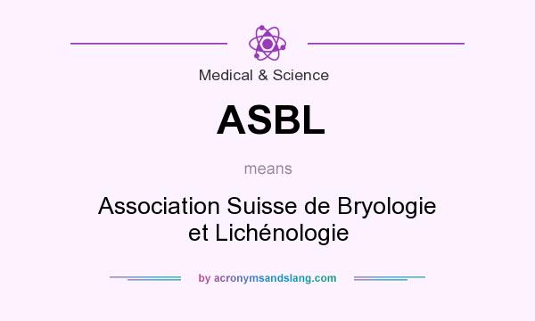 What does ASBL mean? It stands for Association Suisse de Bryologie et Lichénologie