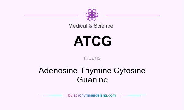 What does ATCG mean? It stands for Adenosine Thymine Cytosine Guanine
