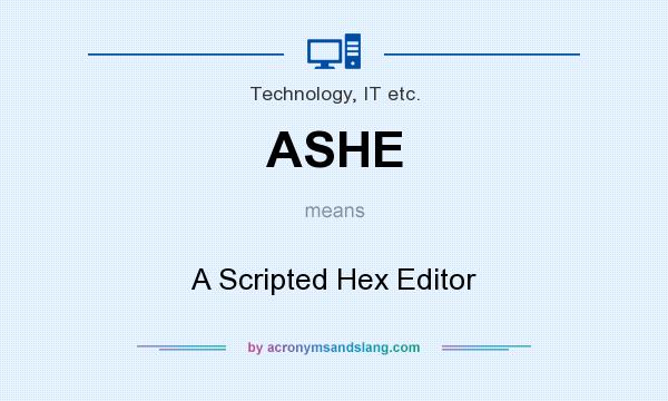 What does ASHE mean? It stands for A Scripted Hex Editor