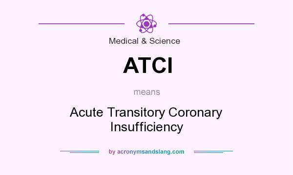 What does ATCI mean? It stands for Acute Transitory Coronary Insufficiency