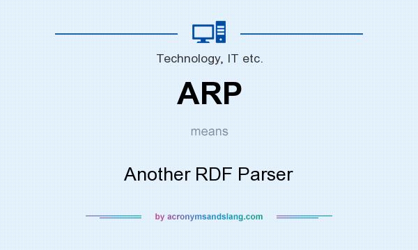 What does ARP mean? It stands for Another RDF Parser