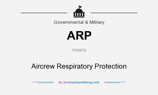 What does ARP mean? It stands for Aircrew Respiratory Protection