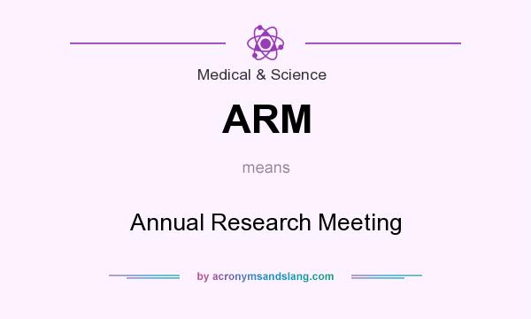 What does ARM mean? It stands for Annual Research Meeting