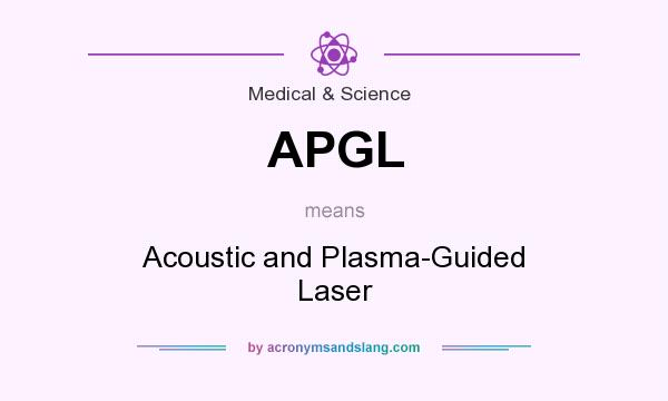 What does APGL mean? It stands for Acoustic and Plasma-Guided Laser