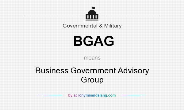 What does BGAG mean? It stands for Business Government Advisory Group