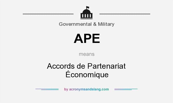 What does APE mean? It stands for Accords de Partenariat Économique