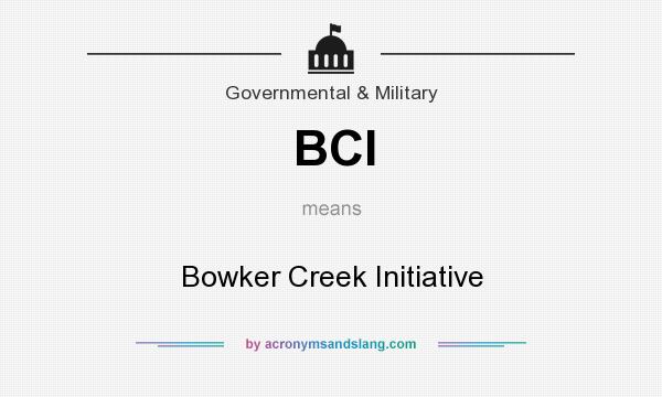 What does BCI mean? It stands for Bowker Creek Initiative