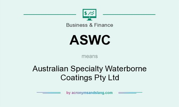 What does ASWC mean? It stands for Australian Specialty Waterborne Coatings Pty Ltd