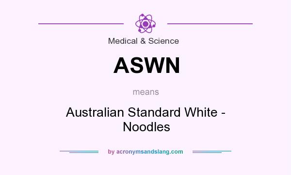 What does ASWN mean? It stands for Australian Standard White - Noodles