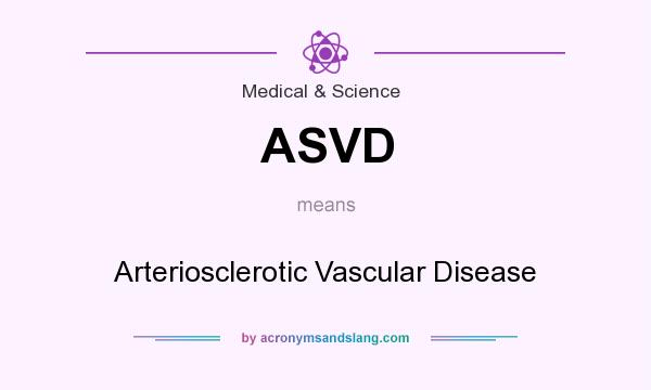 What does ASVD mean? It stands for Arteriosclerotic Vascular Disease