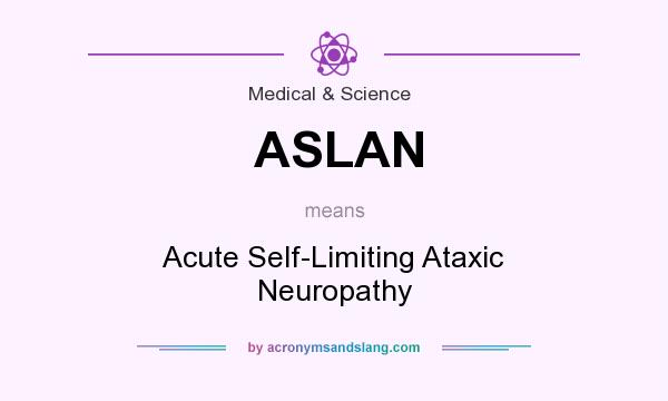 What does ASLAN mean? It stands for Acute Self-Limiting Ataxic Neuropathy
