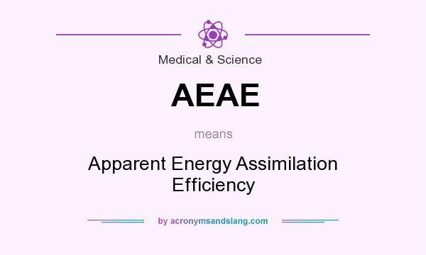 What does AEAE mean? It stands for Apparent Energy Assimilation Efficiency