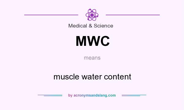 What does MWC mean? It stands for muscle water content