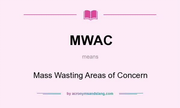 What does MWAC mean? It stands for Mass Wasting Areas of Concern