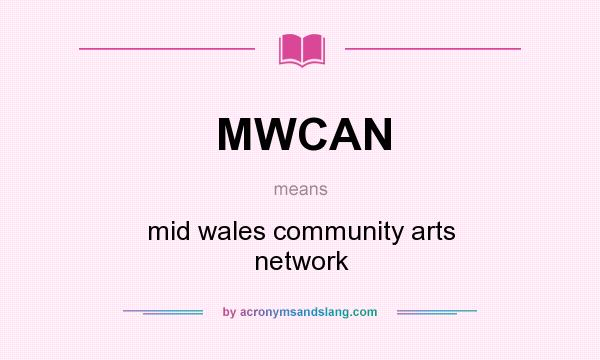 What does MWCAN mean? It stands for mid wales community arts network