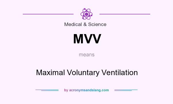 What does MVV mean? It stands for Maximal Voluntary Ventilation