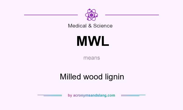 What does MWL mean? It stands for Milled wood lignin