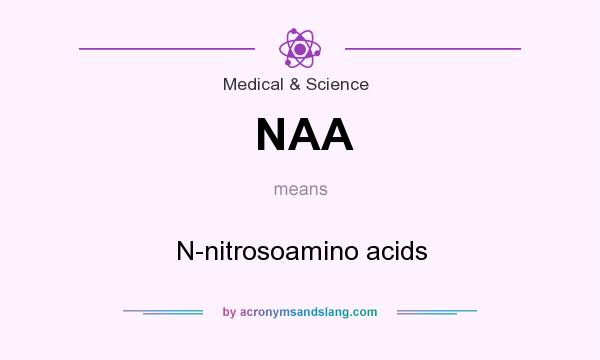 What does NAA mean? It stands for N-nitrosoamino acids