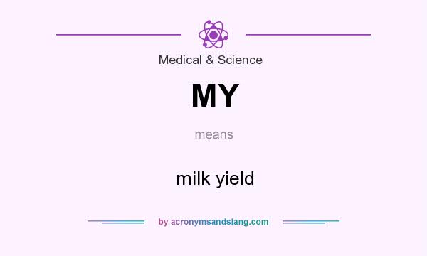 What does MY mean? It stands for milk yield
