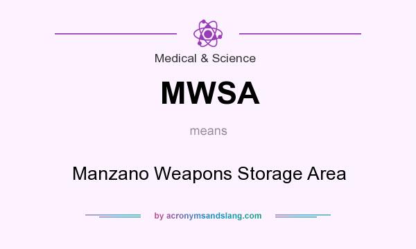 What does MWSA mean? It stands for Manzano Weapons Storage Area