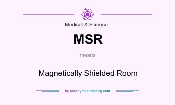 What does MSR mean? It stands for Magnetically Shielded Room