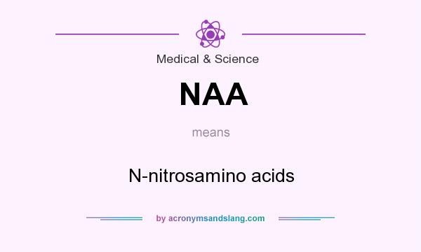 What does NAA mean? It stands for N-nitrosamino acids