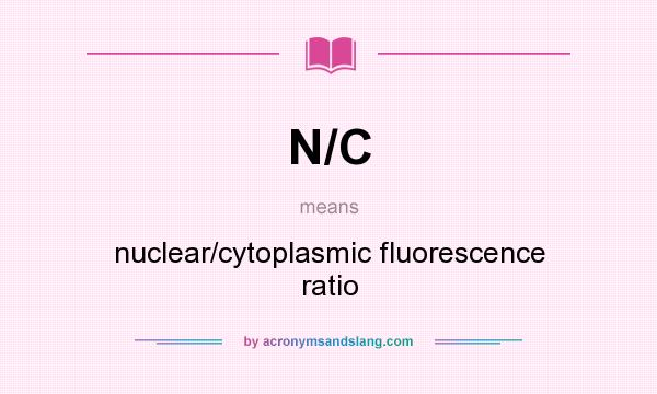 What does N/C mean? It stands for nuclear/cytoplasmic fluorescence ratio