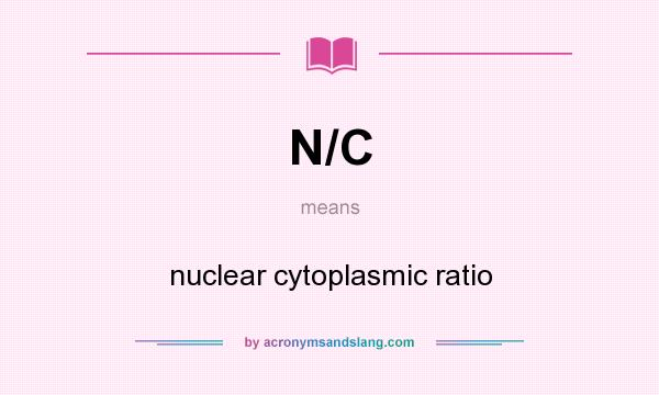 What does N/C mean? It stands for nuclear cytoplasmic ratio