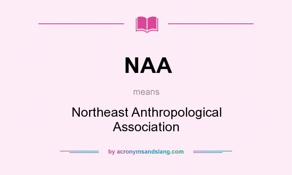 What does NAA mean? It stands for Northeast Anthropological Association